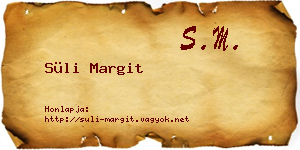 Süli Margit névjegykártya